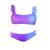 Dámské bikini s volány měnící barvu, fialovo-modré