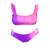 Dámské bikini s volány měnící barvu, fialovo-růžové