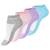 4 páry dámských kotníkových ponožek - žebrovaná podrážka - pastelové barvy
