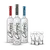 Set 3 vodek Chopin (3× 500 ml) + 3 skleničky