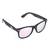 Černé matné brýle Kašmir Wayfarer W12 - růžová zrcadlová skla