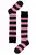 Stripes Knee Socks - Černorůžové