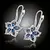 Náušnice Brillance Flower Queen - Royal Blue