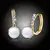 Pozlacené náušnice Rebecca Gold – White Pearl
