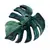 Dřevěná brož - Monstera