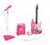 Elektrická kytara, mikrofon a kombo – růžová