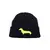Pletená dětská zimní čepice ZD04 black/yellow