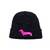 Pletená dětská zimní čepice ZD03 black/pink