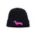 Pletená dětská zimní čepice ZD03 black/pink