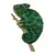 Dřevěná brož - chameleon