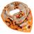 Béžovo-oranžový šátek s květy