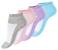 4 páry dámských kotníkových ponožek - žebrovaná podrážka - pastelové barvy