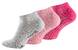 3 páry dámských kotníkových ponožek - pastelové barvy