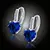 Náušnice Brillance Lovely Royal Blue