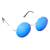 Stříbrné brýle Kašmir Lennon L01 - modrá zrcadlová skla
