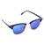 Černé brýle Kašmir Clubmaster CB02 - modrá zrcadlová skla