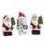 Vánoční postavičky: 2× Santa, 1× sněhulák
