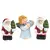 Vánoční postavičky: 2× Santa, 1× andílek modrý