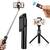 Selfie tyč Bluetooth se stativem a dálkovým ovládáním, 21-62cm, černá