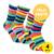 4 páry froté barevných bavlněných ponožek s volným lemem 3278021