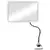 LED zrcadlo 5x zvětšení, 19x13cm, bílá