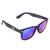 Černé matné brýle Kašmir Wayfarer W10 - skla modrá zrcadlová