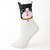 Ponožky s kočkami - bílošedá