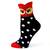 Ponožky se sovami - černočervená