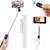 Bezdrátová selfie tyč s Bluetooth s mini stativem a dálkovým ovládáním, 27-68cm, bílá