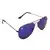 Černé brýle Kašmir Pilot Polarized PP09 - skla modrá zrcadlová