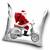 Vánoční polštářek - Santa na Vespě