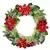 Proutěný věnec s červenou poinsetií Ø 30 cm