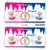 6× los pohlaví pink/blue
