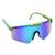 Zelené brýle Kašmir Sport Sunrise SS09 - skla modro-zelená zrcadlová
