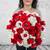 Červená kytice 33 květin + flakon s vůní jako dárek
