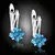 Náušnice Brillance Violetta Aquamarine