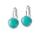 Ocelové náušnice Gemstone - Tyrkys