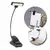 LED lampa s klipem a ohebným krkem, černá