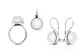 Romantic white pearl Boracai - set