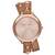 Dámské analogové hodinky s hnědým zdobeným páskem Michael Kors - MK2299