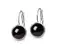 Ocelové náušnice Gemstone - Onyx