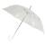 Bílý transparentní deštník jednobarevný