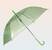 Zelený transparentní deštník jednobarevný