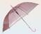 Růžový transparentní deštník jednobarevný