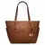 Jet Set Large Top - Zip Saffiano Leather Tote Bag - Brown
