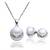 Souprava CR náušnic a náhrdelníku s bílými perlami a krystaly Swarovski® Elements- BZ97