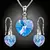 Set šperků Srdce Swarovski® Light Sapphire