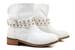 Bílé kotníčkové boty s páskem 67519WH