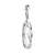 Stříbrný přívěsek s krystaly Swarovski bílý ovál