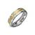 Ocelový prsten s gravírovaným zlatým středem 1